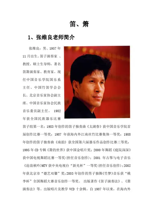 民族乐器演奏家简介