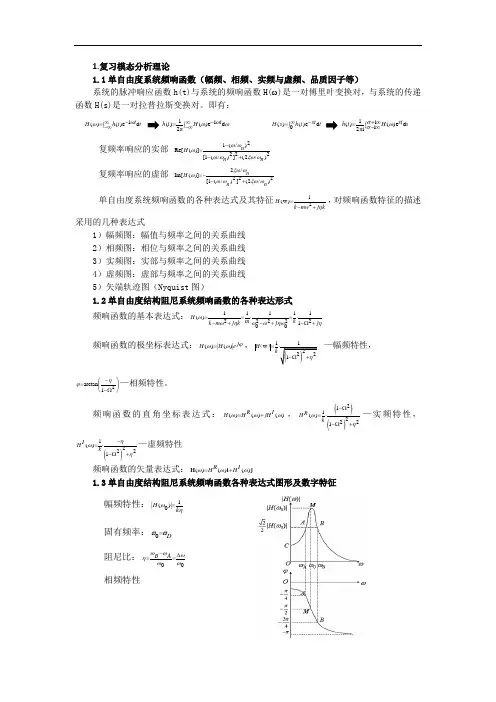 工程振动——模态分析、多自由度系统振动响应