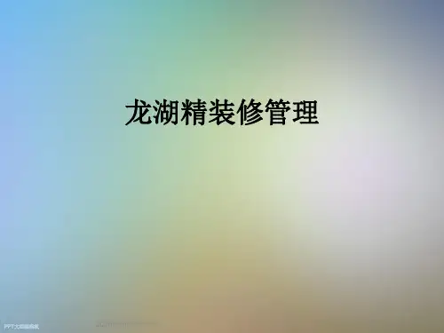 龙湖精装修管理