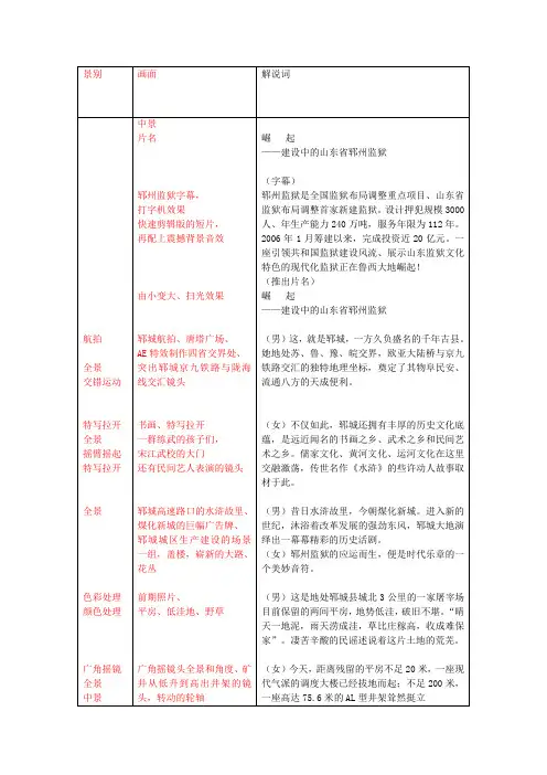 分镜头脚本 2