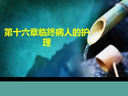 第十六章临终病人的护理 护理学基础课件