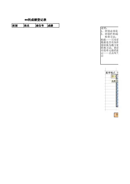 成绩分析表(150分制) (新)