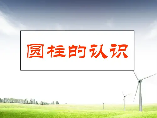 最新苏教版小学六年级数学下册圆柱体的认识精品ppt课件