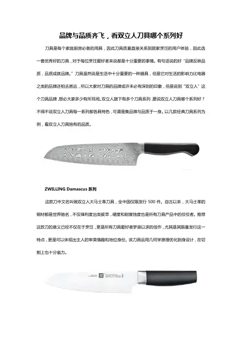 品牌与品质齐飞,看双立人刀具哪个系列好