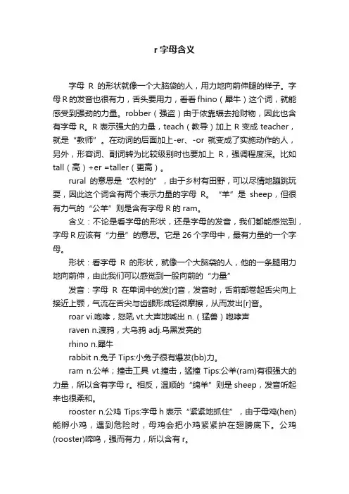 r字母含义