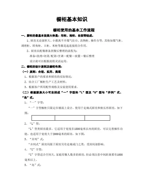 橱柜基本知识