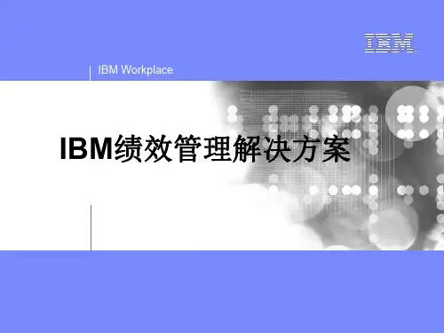 IBM绩效管理解决方案