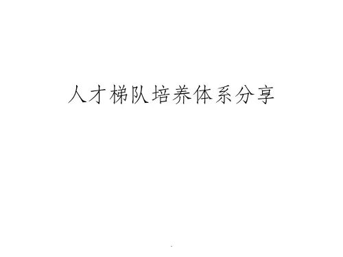 人才梯队培养体系ppt课件