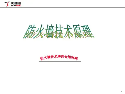 天融信防火墙技术培训教材.