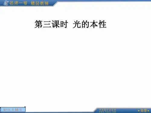 第三课时  光的本性
