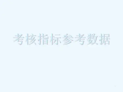 考核指标参考数据