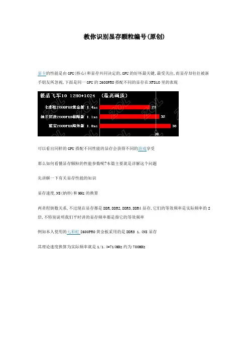 显存颗粒型号详解