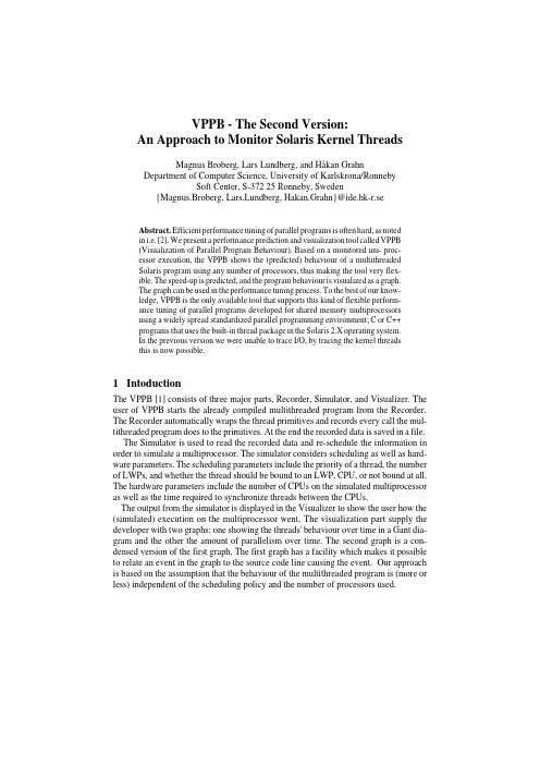 VPPB- The Second Version An Approach to Monitor Solaris Kernel Threads