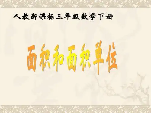 三年级数学下册 面积和面积单位 3课件 人教新课标版