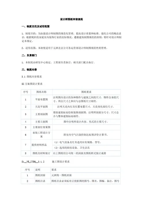 CAD图纸规范