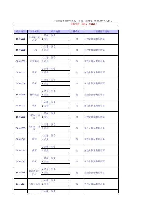 2013清单工程量计算规则(全专业)