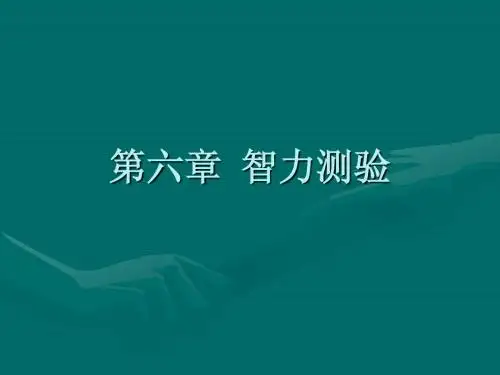 13.3智力测验