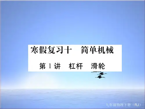 人教版2018九年级物理下册(通用版)课件：寒假复习10  第1讲  杠杆  滑轮 (共16张PPT)