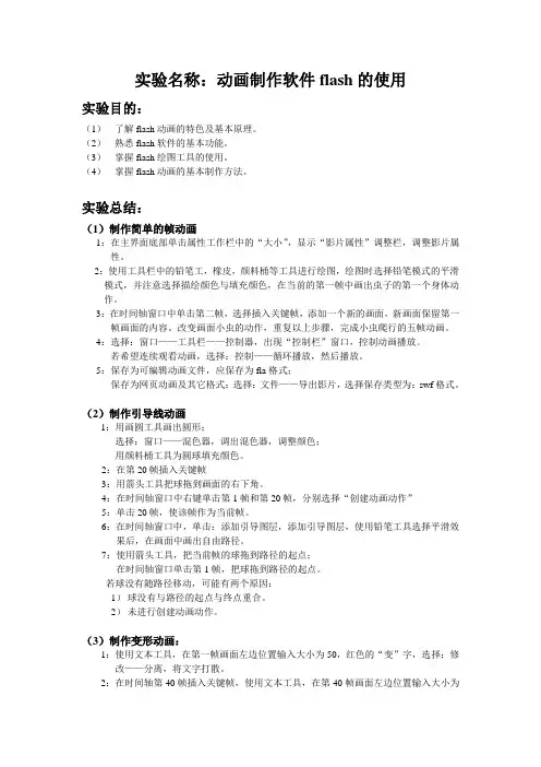 flash实验报告