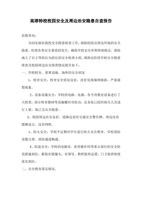 安全隐患排查报告