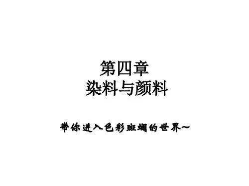 精细化学品化学-染料与颜料