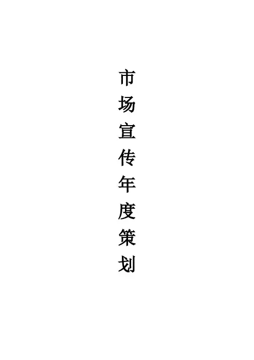 市场宣传初步方案