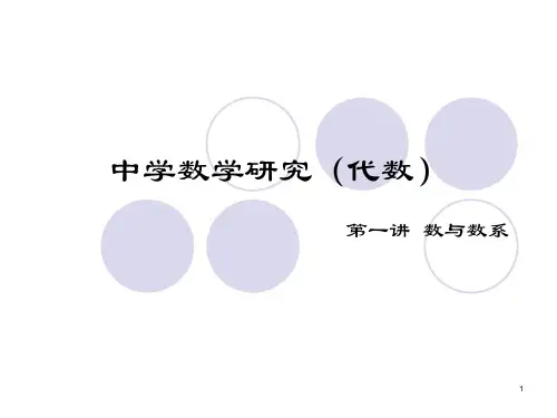 第一讲数与数系