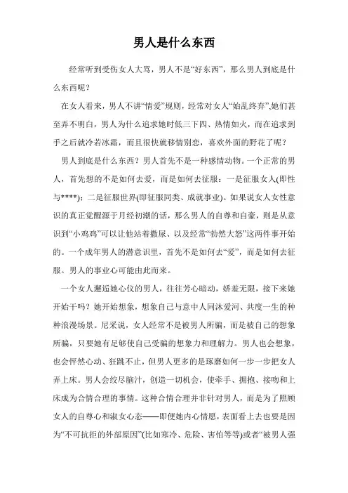 男人是什么东西