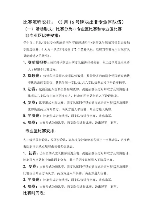 辩论赛规则