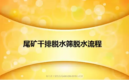 LZ尾矿干排脱水筛脱水流程(精)