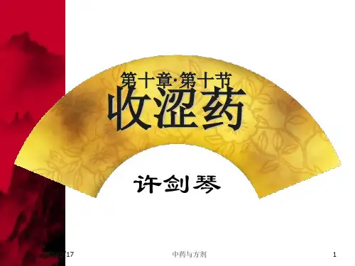 中药与方剂 11收涩药方