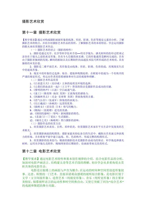 影视摄影艺术欣赏