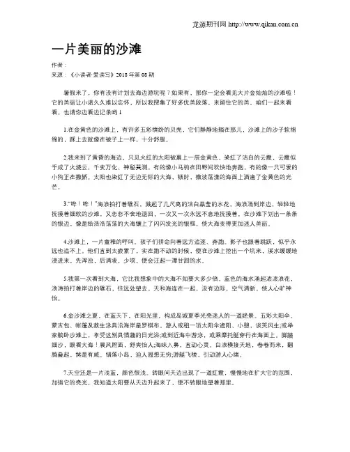 一片美丽的沙滩