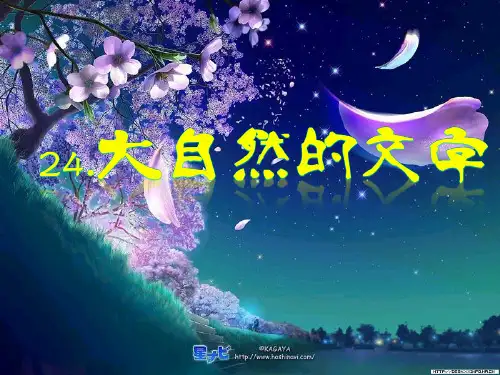 24大自然的文字课件小学语文苏教版六年级上册_1
