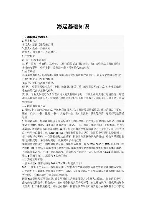 海运基础知识