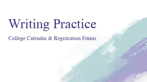 Unit 1 Writing Practice