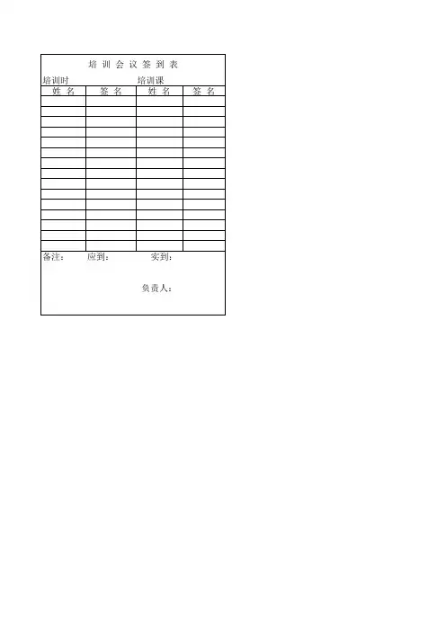 新员工入职培训相关表格