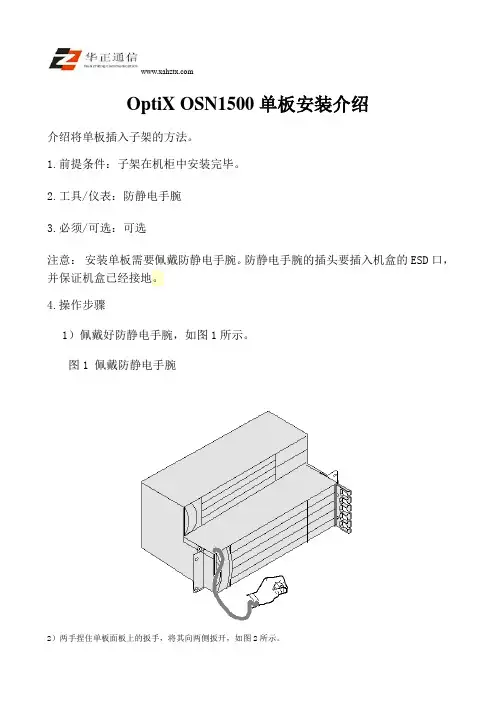 OptiX OSN1500单板安装介绍