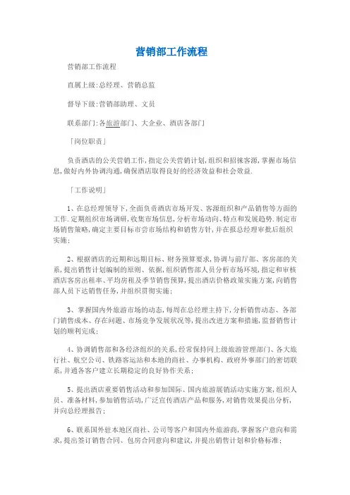 营销部工作流程