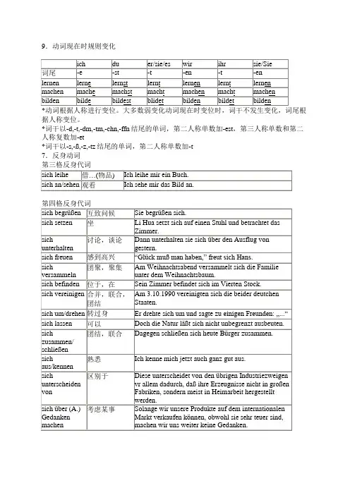 德语语法-动词