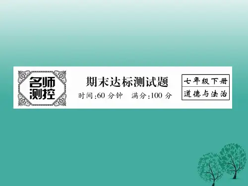 七年级道德与法治下学期期末达标测试课件 新人教版 (2)