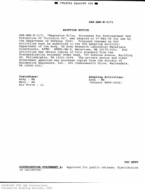 SAE AMS-M-3171-1998