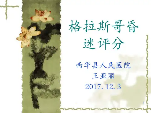 格拉斯哥昏迷评分-(1)ppt课件