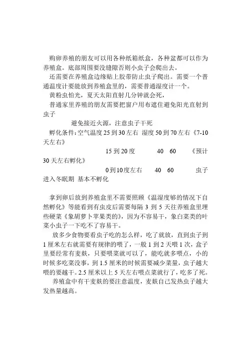 黄粉虫养殖技术