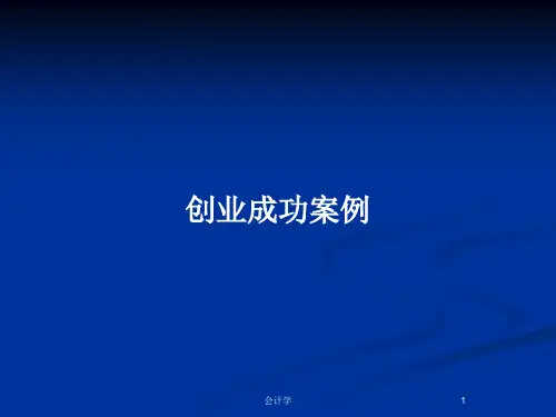 创业成功案例PPT教案