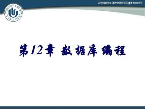 第12章 数据库编程