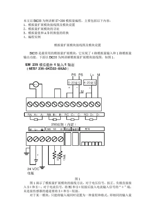 西门子模拟量输入输出模块235编程手册