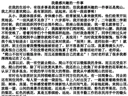 我最感兴趣的一件事