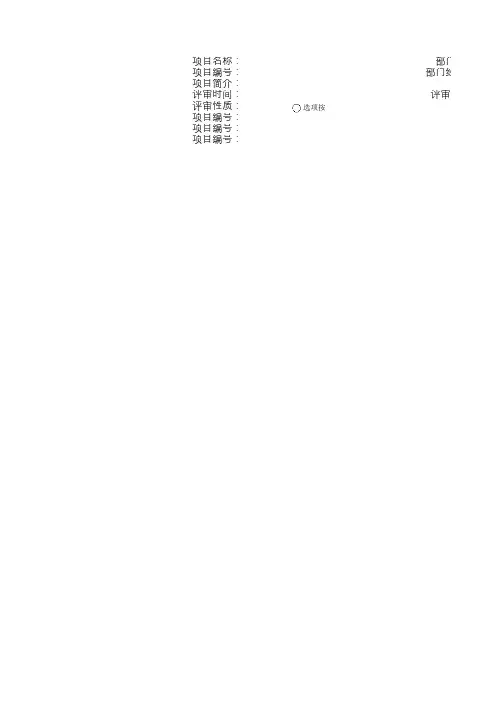 报价评审报告