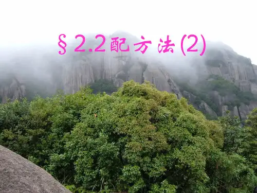 用配方法解二次项系数不为1 的一元二次方程